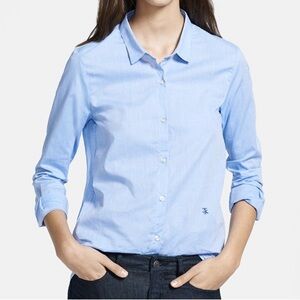 The Kooples Classic Blue Button Down Dress Long Sleeve 100% Cotton Shirt